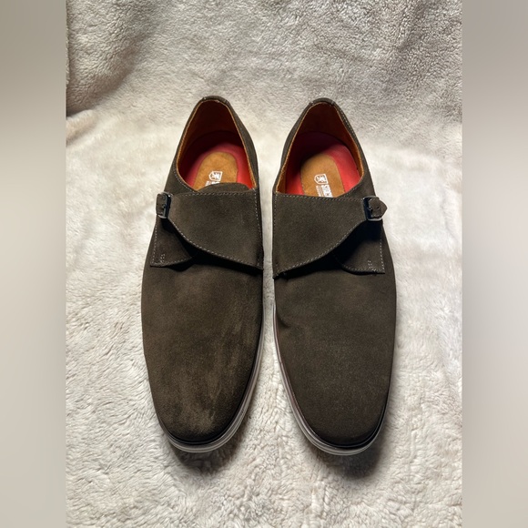 Stacy Adams Other - Stacy Adams TAYLEN Brown Suede Plain Toe Monk Strap Shoes size 10.5